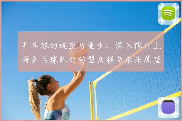 乒乓球的蜕变与重生：深入探讨上海乒乓球队的转型历程与未来展望