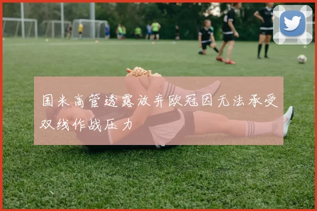 国米高管透露放弃欧冠因无法承受双线作战压力